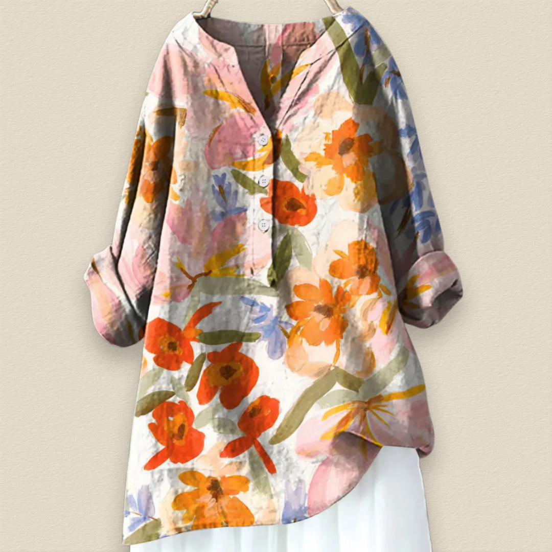 Florellia | Lätt Blommig Blus