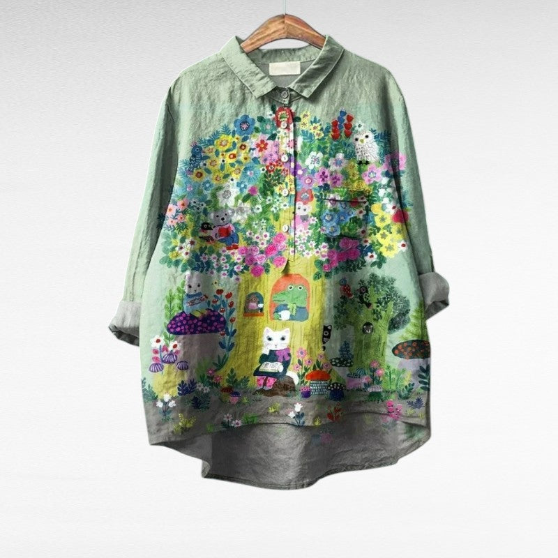 Caroline | Elegant Linne Sommarblus