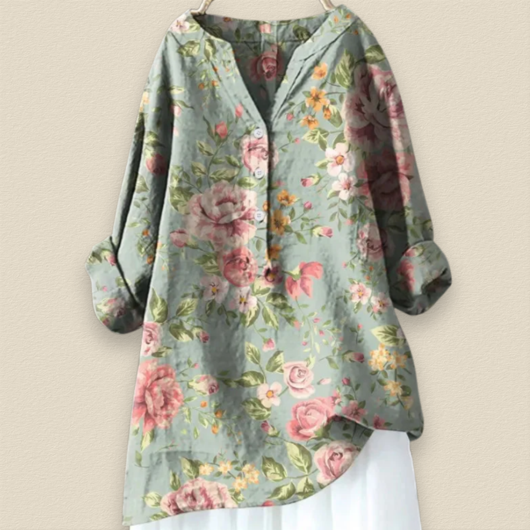 Florellia | Lätt Blommig Blus