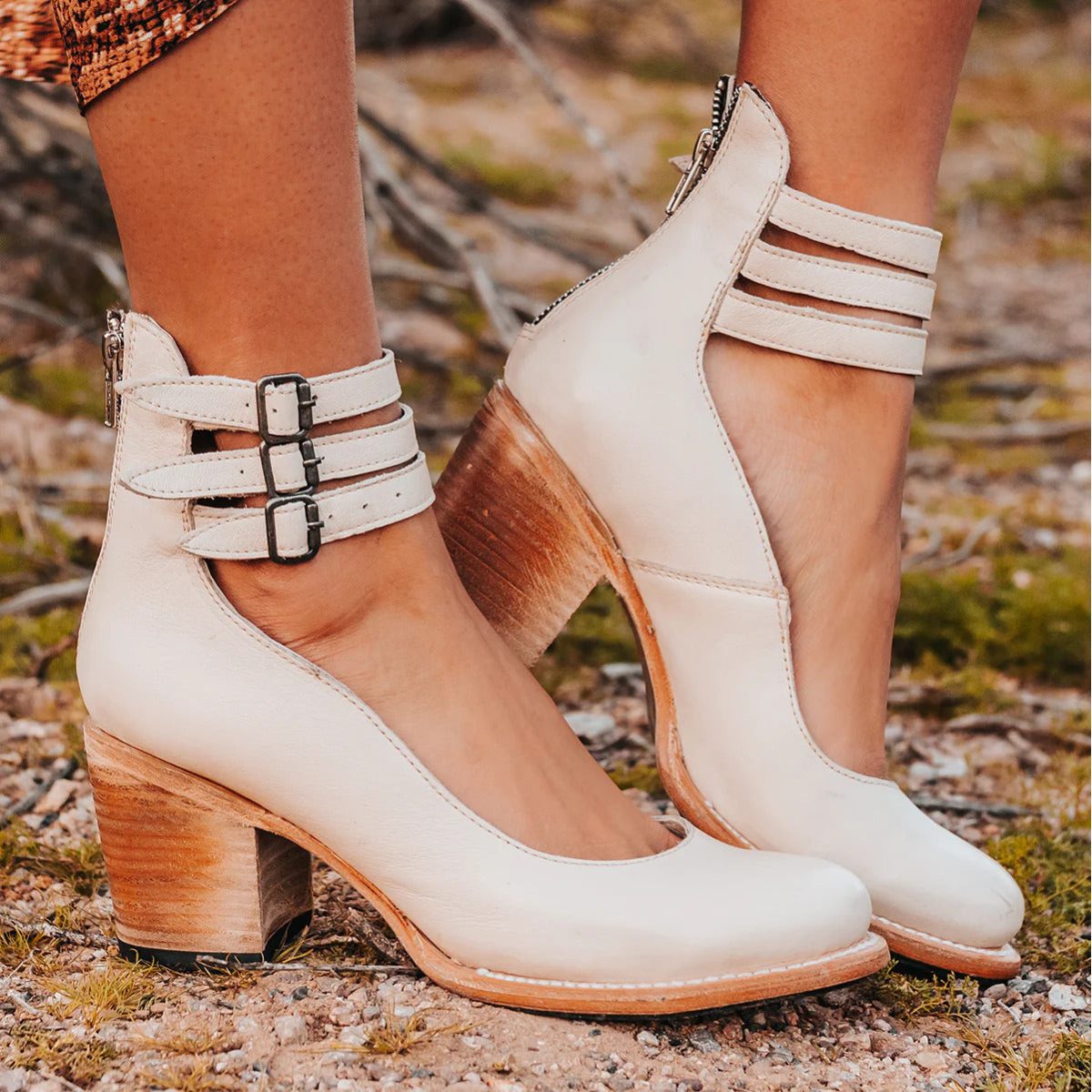 Malva | Vintage Läderremmar Klackar