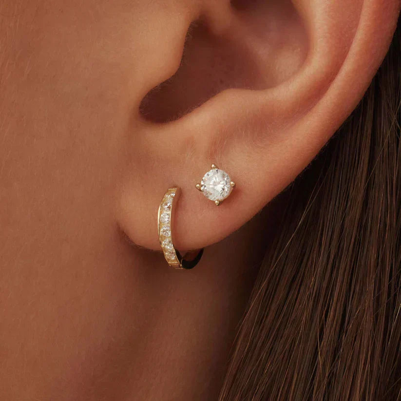 Elegant Dara Brillane Guldsten Örhängen Set